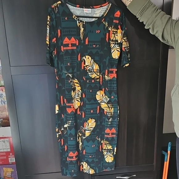 LuLaRoe Multicolor Geometric Dress - Picture 1 of 3